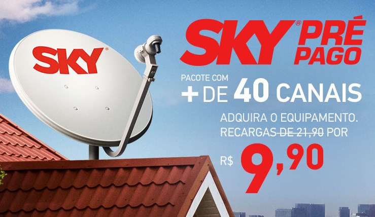 Recargas Sky Pré-pago com desconto de 54% OFF - sky pre pago desconto