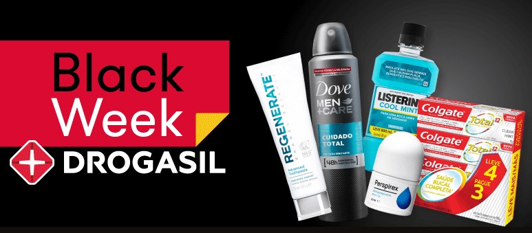 Desconto black week Drogasil até 80% + cupom R$ 20 no site - desconto drogasil black friday