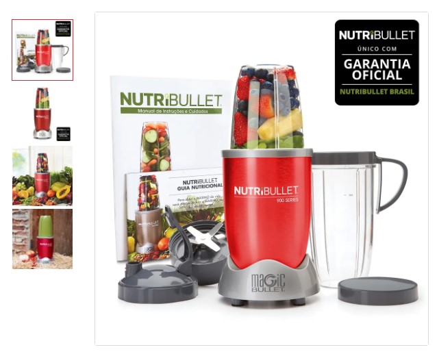 Nutribullet 900w na promo black friday por R$ 455 - comprar Nutribullet 900w com desconto