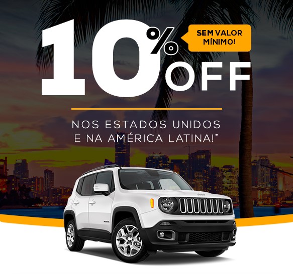 Todas locações Alamo com 10% OFF para América Latina e EUA - desconto alamo rentcars