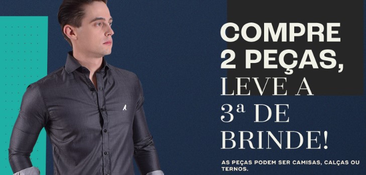 Promoção Levok moda masculina - compre 2 peças, leve 3! - oferta desconto levok moda masculina