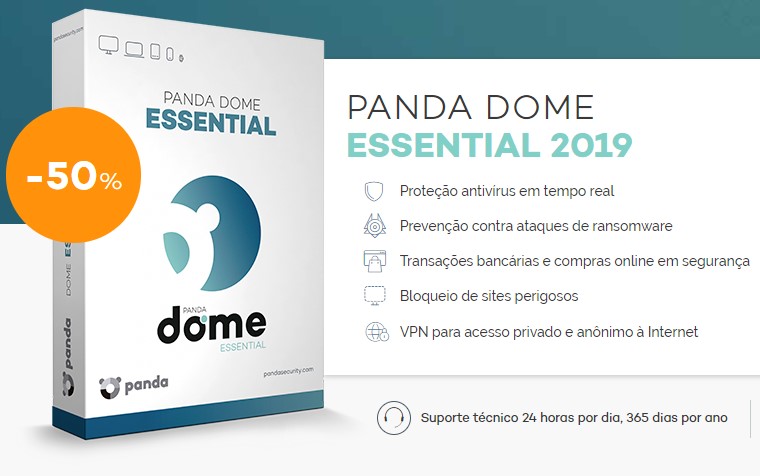 Desconto de 50% na assinatura do Antivirus Panda Dome Essential - desconto panda dome essential