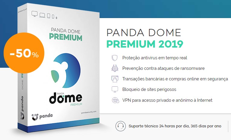 Desconto de 50% na assinatura do Antivirus Panda Dome Premium - desconto panda dome premium
