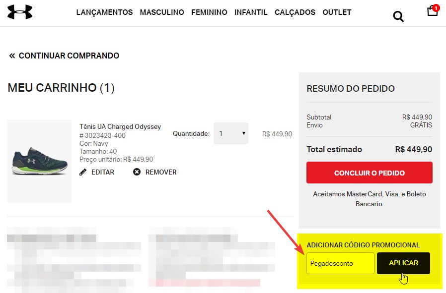 site oficial da under armour
