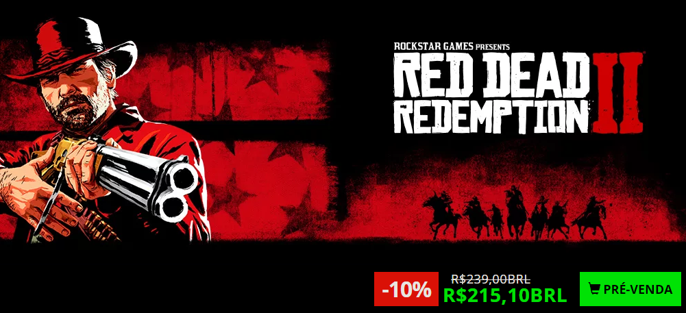 Jogo Red Dead Redemption 2 com desconto de 10% OFF - desconto red dead redemption 2
