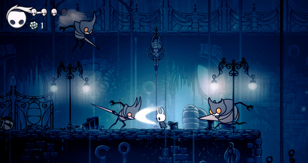 Tela in-game do Hollow Knight