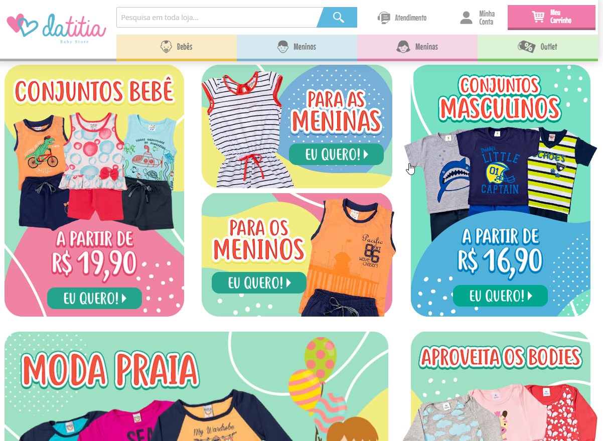 melhores lojas de roupas infantil online