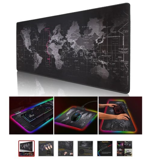 Mousepad RGB gamer com desconto no Aliexpress