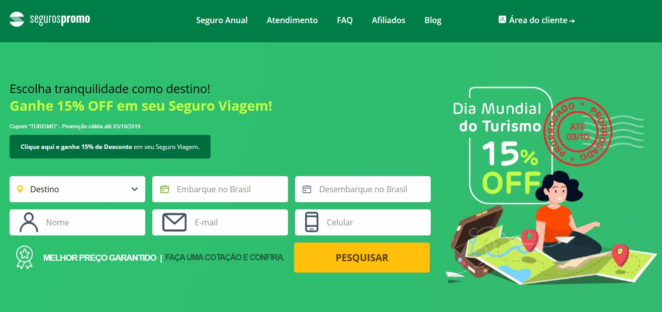 desconto em seguros de viagem com segurospromo