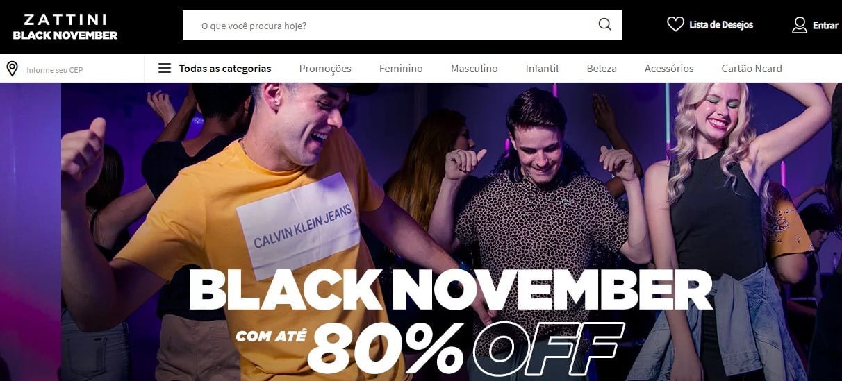 Na Zattini também é possível comprar roupas online e com ótimos descontos