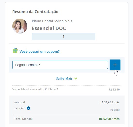 onde aplicar o cupom de desconto metlife no site