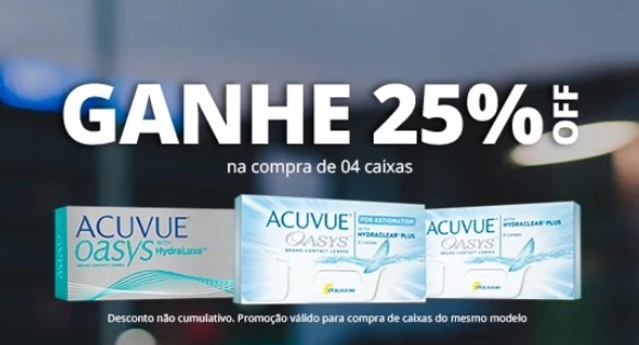 Desconto de 25% em Lentes de Contato Acuvue - desconto acuvue lentes de contato