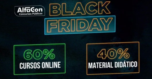 Cupom black friday AlfaCon - 60% em cursos online e 40 em apostilas - desconto black friday alfacon