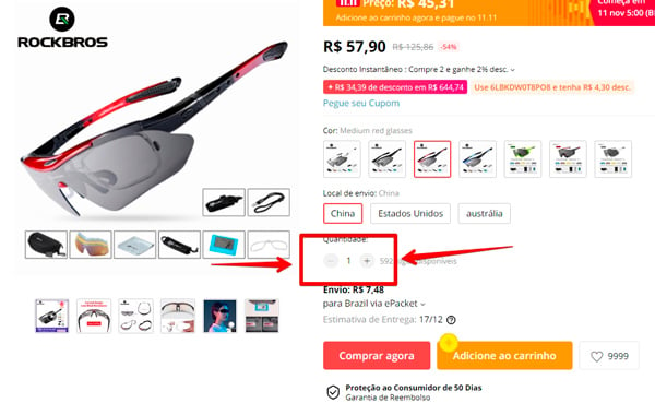 Aprenda a importar acessórios de bicicleta com desconto no Aliexpress - Dicas para economizar importar acessorios bicicleta quantidade