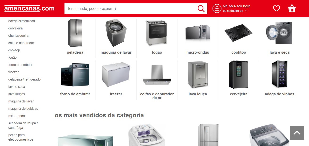 site Americanas.com