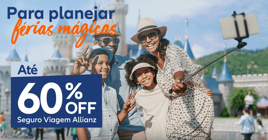 Desconto de até 60% em seguros de viagem na Allianz - desconto allianz travel