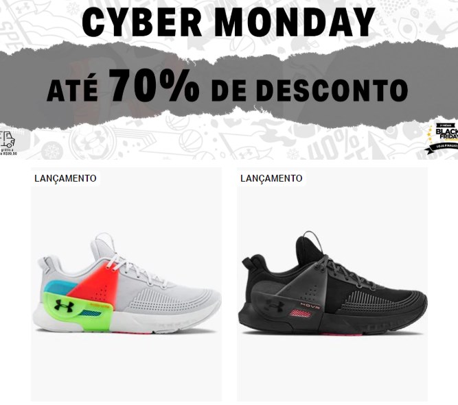 Desconto cyber monday Under Armour até 70% OFF - desconto cyber monday under armour