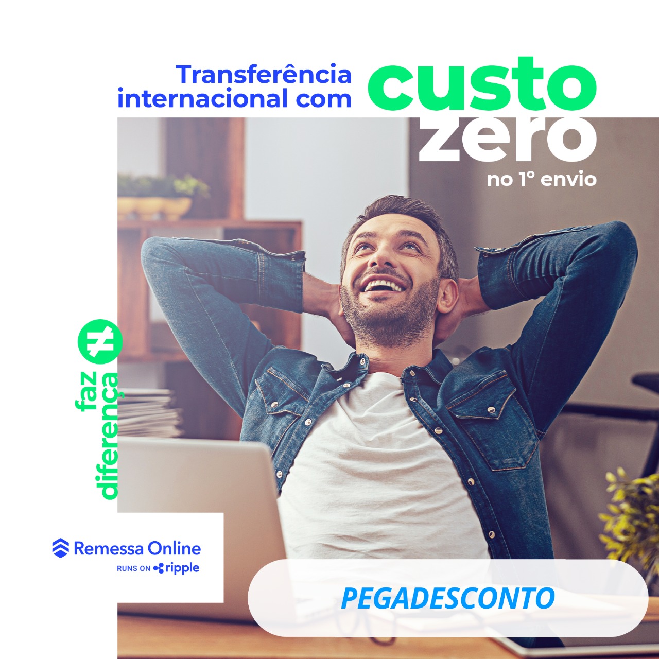 Taxa e tarifa Zero para novos clientes do Remessa Online - desconto remessa online