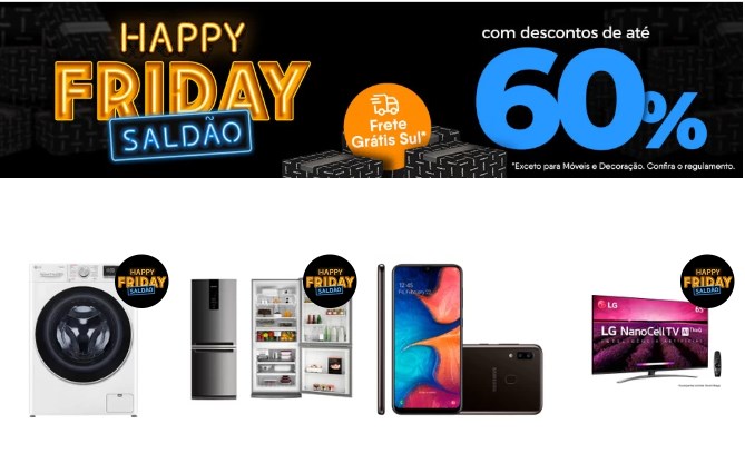 Saldão happy friday Colombo com até 60% OFF e frete grátis - desconto saldão happy friday colombo