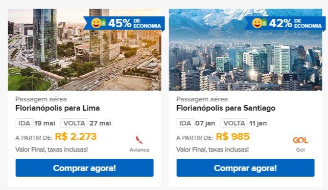 Promoção de passagens aéreas internacionais com até 45% OFF no Viajanet - passagens internacionais viajanet