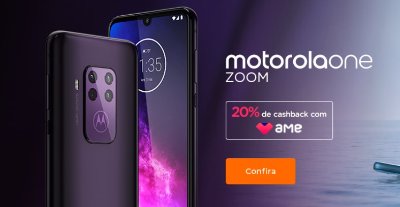 Cashback de 20% em celulares Motorola no site oficial com AME - cashback motorola ame