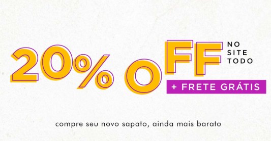 Desconto de 20% em todo site iNBOx Shoes - 20 off desconto inbox shoes