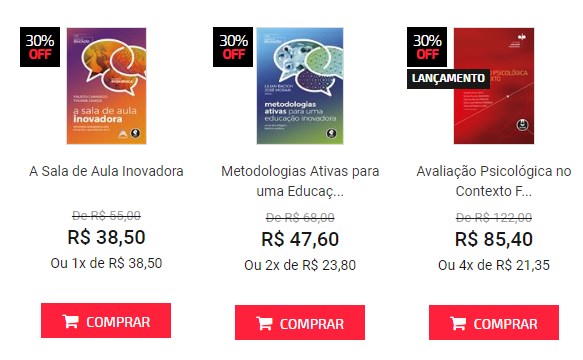 Cupom Leve 3, pague 2 + 30% OFF nos livros Grupo A - promoção desconto grupo a