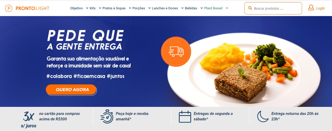 Aproveite os cupons promocionais do PegaDesconto para comprar comida fitness na Pronto Light