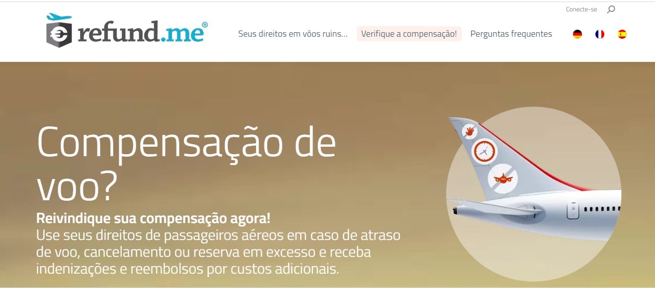 O Refund é um site que ajuda passageiros a garantirem indenização por voo cancelado, atrasado entre outros imprevistos