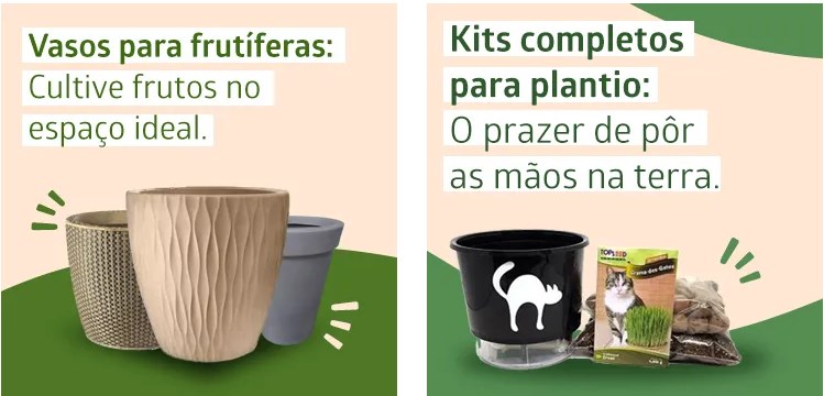 Outlet promocional Plantei tem até 50% em itens selecionados - cupom 10 off plantei