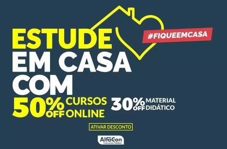 Cupom ALFACON - 50% em todos os cursos e 30% em materiais - cupom alfacon 50 off