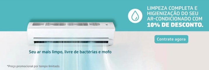 Desconto de 10% em serviço de limpeza de Ar Condicionado - desconto leveros limpeza ar condicionado