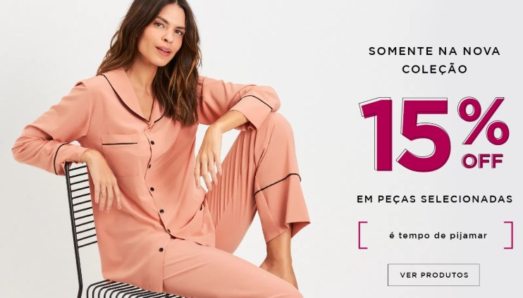 Desconto de 15% em Pijamas e Camisolas selecionadas - desconto pijamas camisolas joge