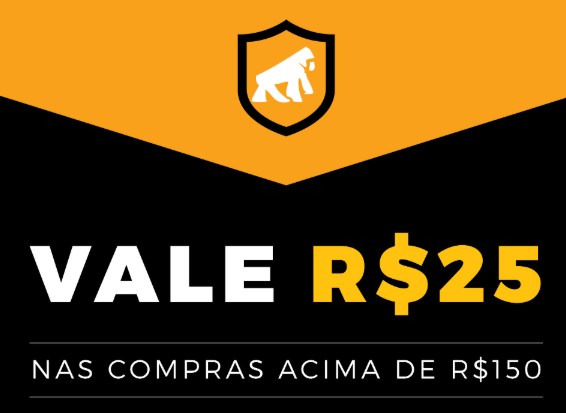 Cupom Gorila Shield - R$ 25 OFF comprando acima R$ 150 - CUPOM GORILA SHIELD 25