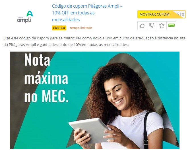 Como cursar uma graduação a distância na Pitágoras Ampli com desconto - Pitágoras Ampli Artigos codigo de cupom ampli