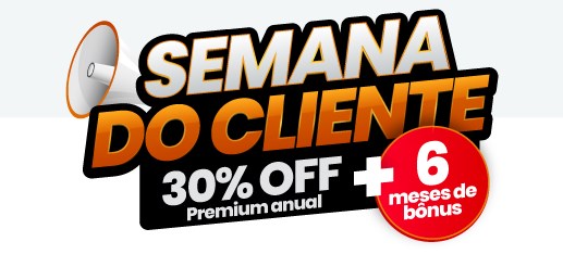 Desconto 30% OFF + 6 meses grátis no Anual Premium - desconto qconcursos semana cliente