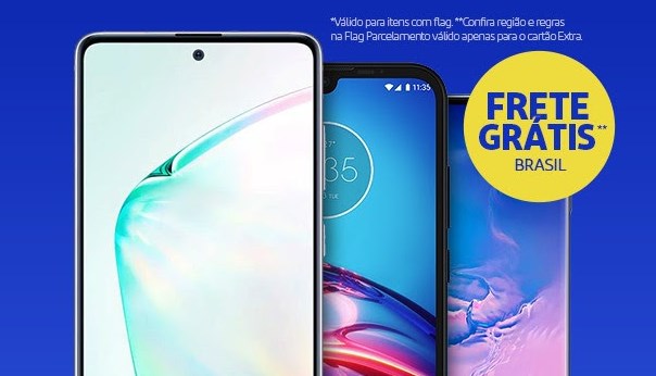 Cupom Extra até R$ 300 OFF e frete grátis em Smartphones - desconto smartphone