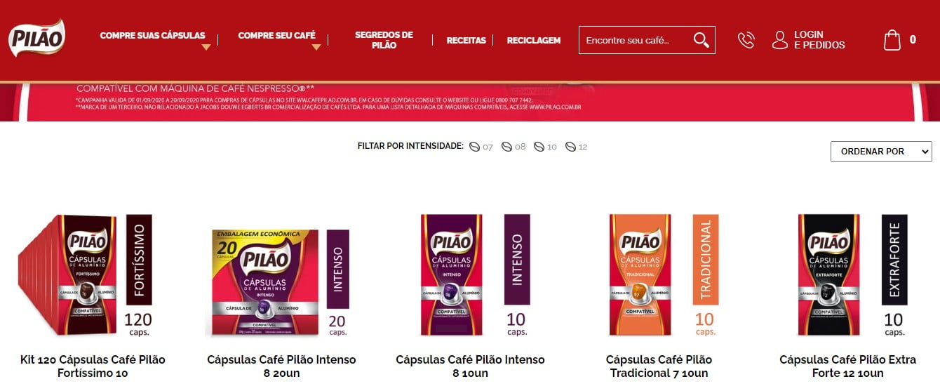 Site Café Pilão