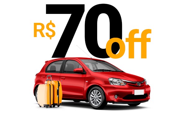 Cupom Rentcars - R$ 70 OFF em locações de carros acima R$ 600 - cupom 70 rentcars