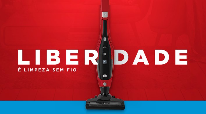 Cupom Midea Store - 15% OFF no Aspirador de Pó Vertical sem fio VSB16B - cupom aspirador midea 15 off