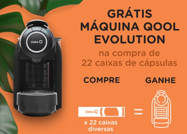 Cupom promocional Delta Q - máquina Qool Evolution grátis - cupom delta q maquina qool