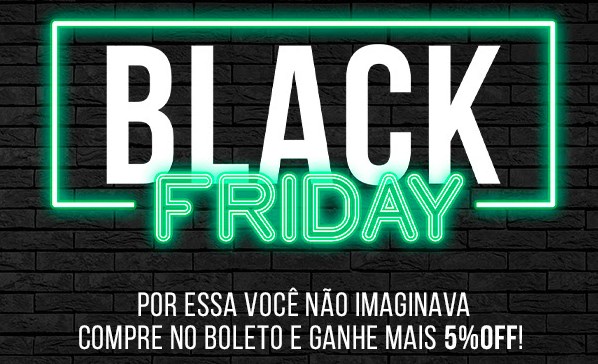 Descontos de black friday Overboard cumulativo com +5% OFF no boleto - black friday overboard desconto