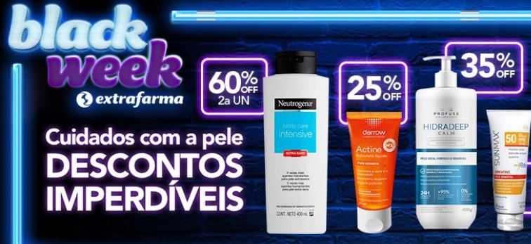 Descontos black friday Extrafarma até 60% off no site - desconto black friday