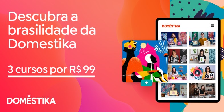 Pack de 3 cursos em português no Domestika com 30% desconto! - desconto domestika cursos