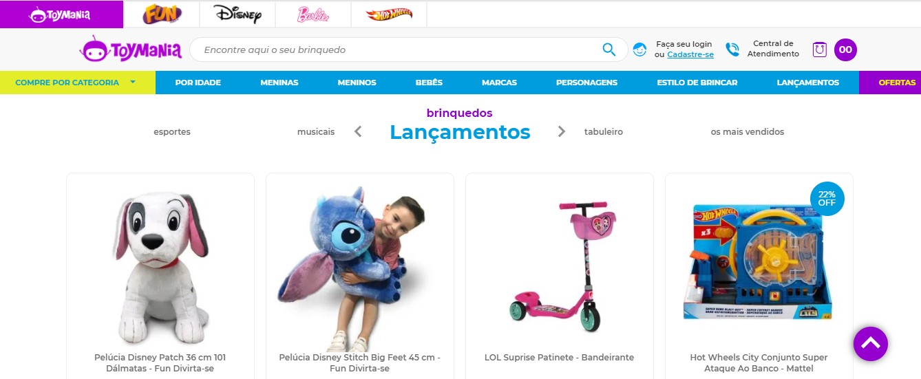 A Toymania é uma das melhores lojas para comprar brinquedos online