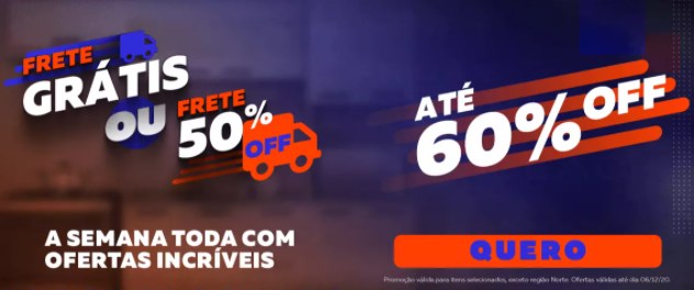 Desconto de até 60% OFF e frete grátis na loja Itatiaia móveis - desconto cyber week itatiaia