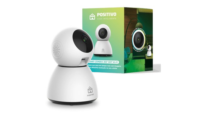 Cupom R$ 75 OFF na Smart Câmera 360 Bot Wi-Fi da Positivo - desconto positivo Smart Camera 360 Bot Wi Fi