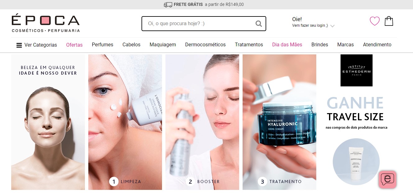 Compre presentes para o Dia das Mães na Época Cosméticos e ganhe brindes e descontos imperdíveis