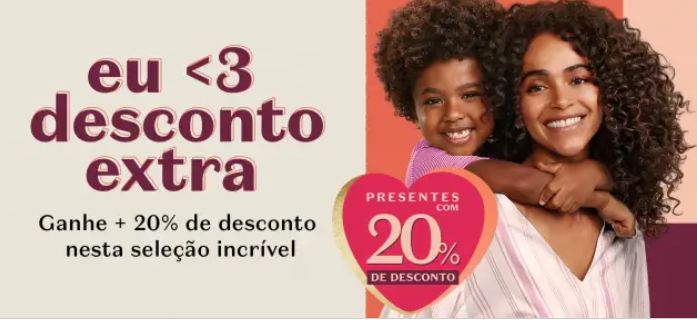 Cupom de 20% OFF em itens selecionados O Boticário - cupom 20 off o boticario