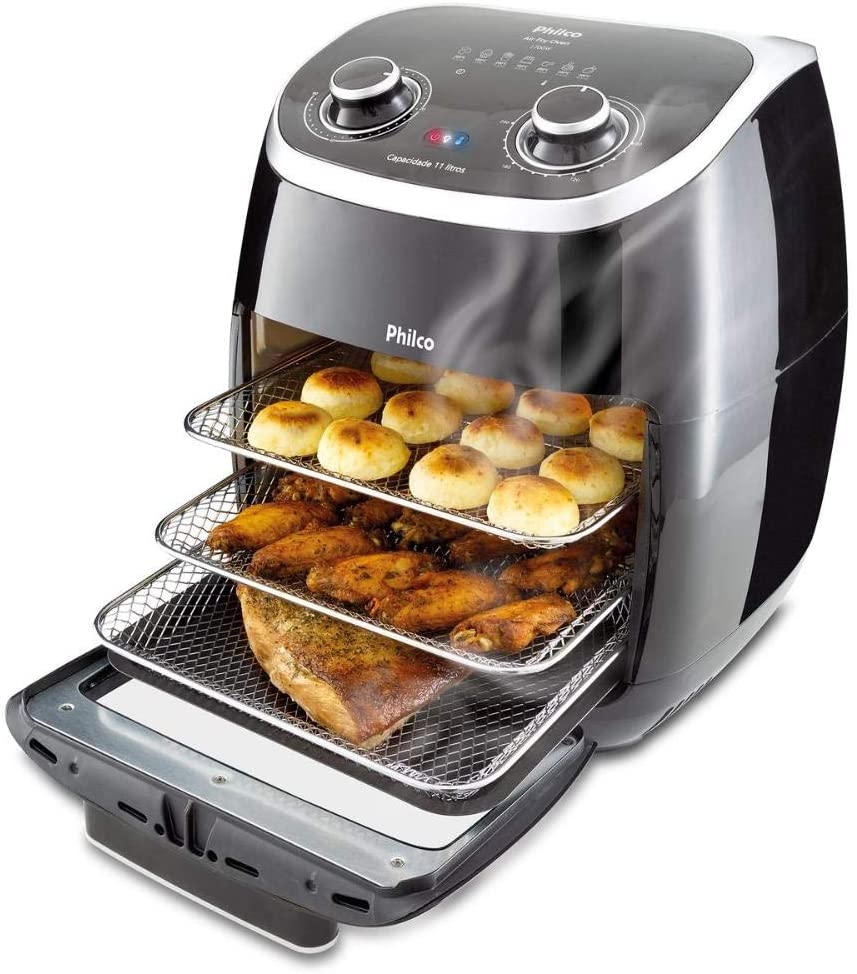 Forno ovenfryer é bom? Descubra as melhores marcas, modelos e onde comprar com desconto - Guias Fritadeira Philco 2 AirFry e Forno Oven 11L PFR2000P Fritadeira Philco 2 em 1 - Forno Oven e AirFry